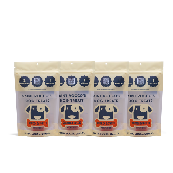 Pack of Saint Rocco's Dog Treats on a white background