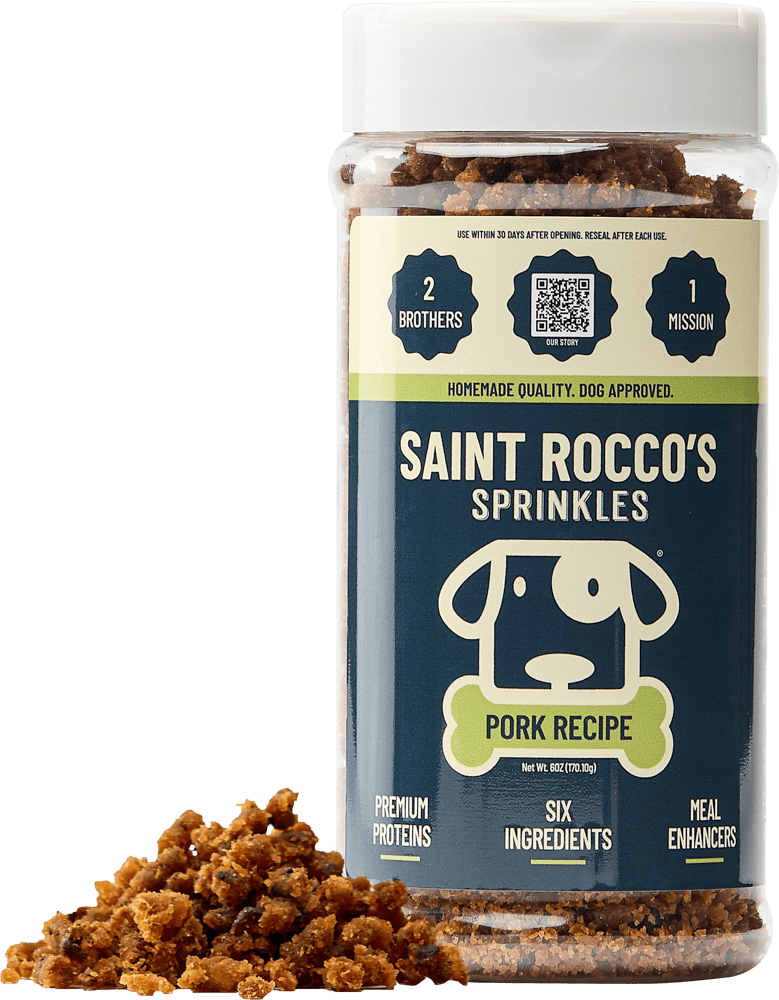 Pork sprinkle front of bottle shot.