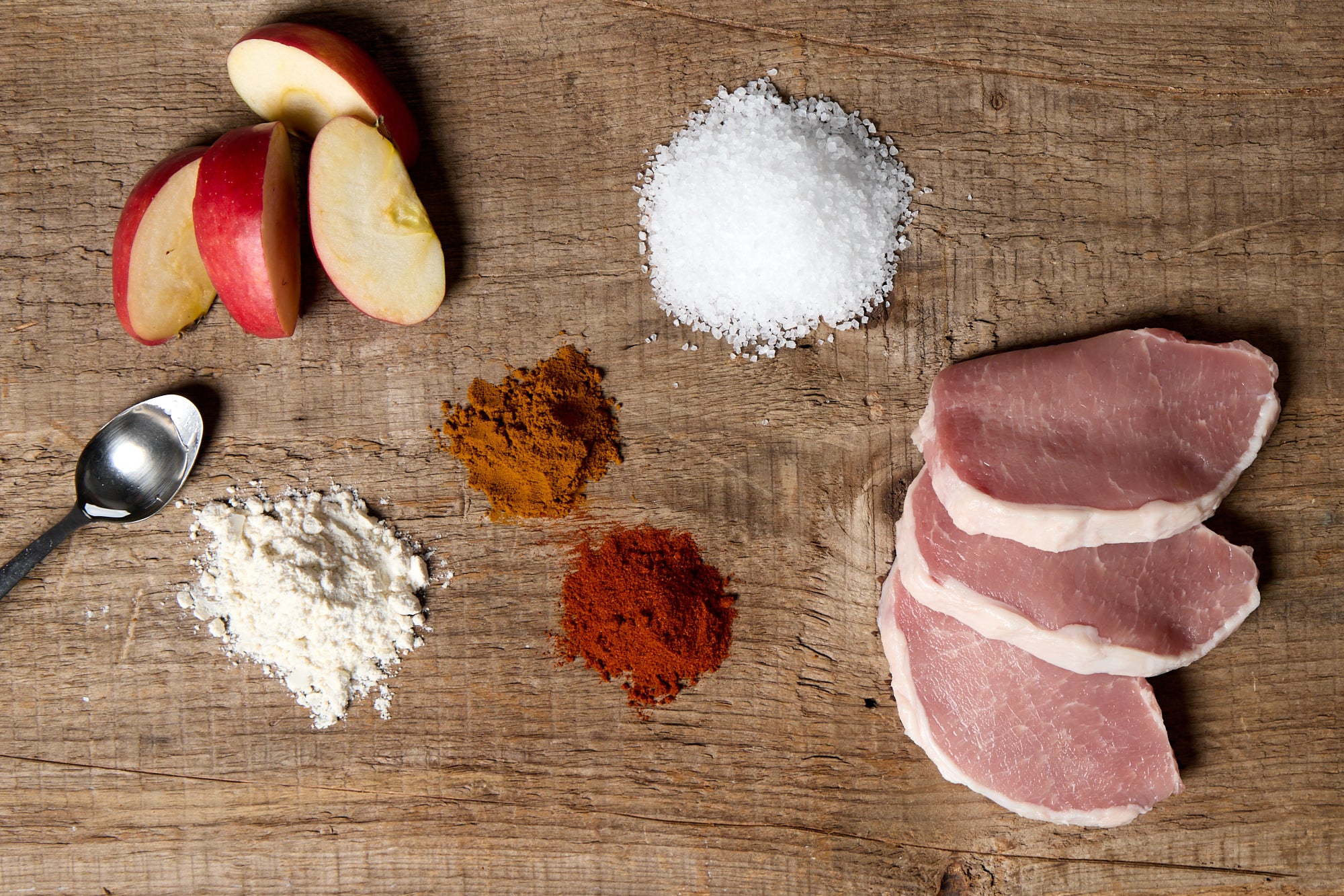 Pork, apples and spices in the Saint Rocco's Pork & Apple Dog Treats.
