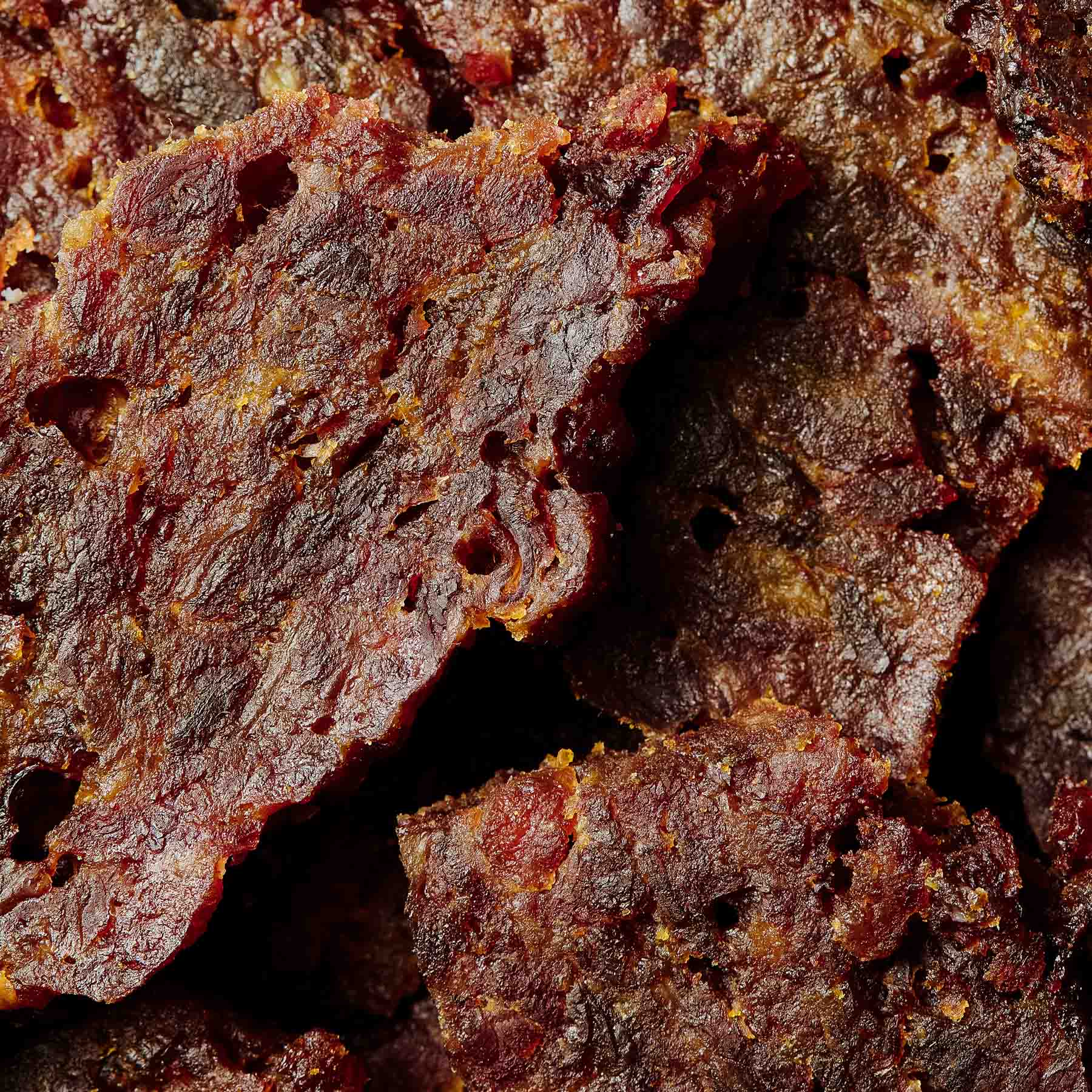 Beef and bacon close u texture shot.