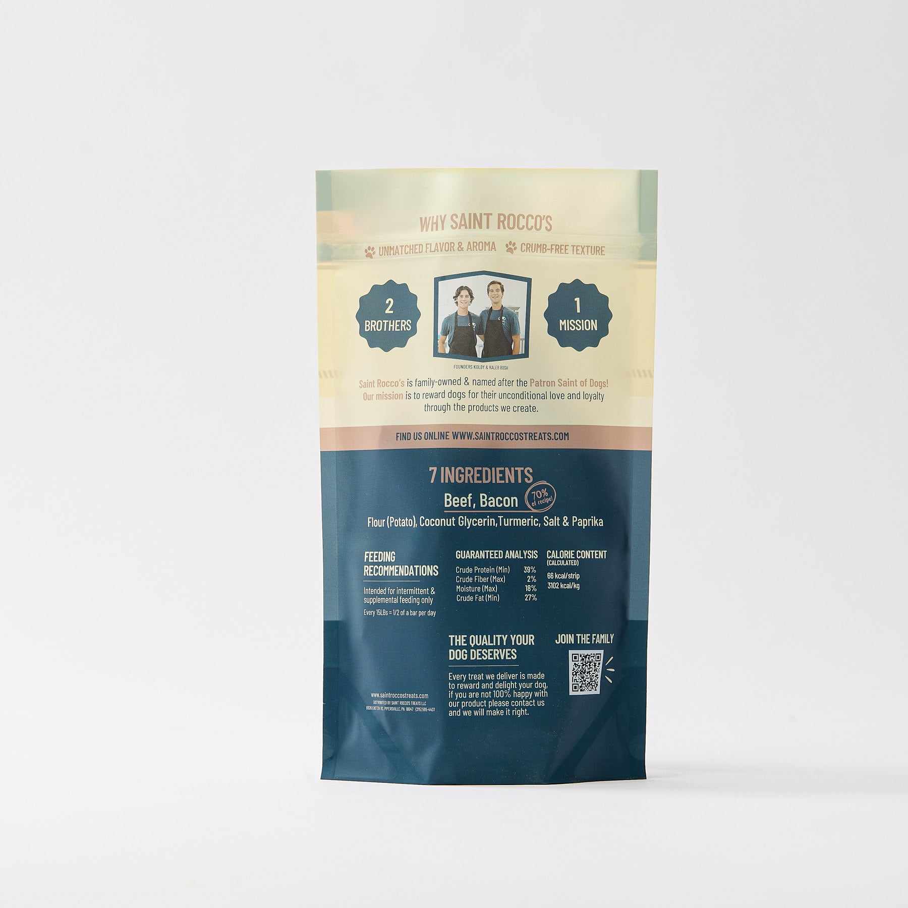Beef and bacon back of pack shot.