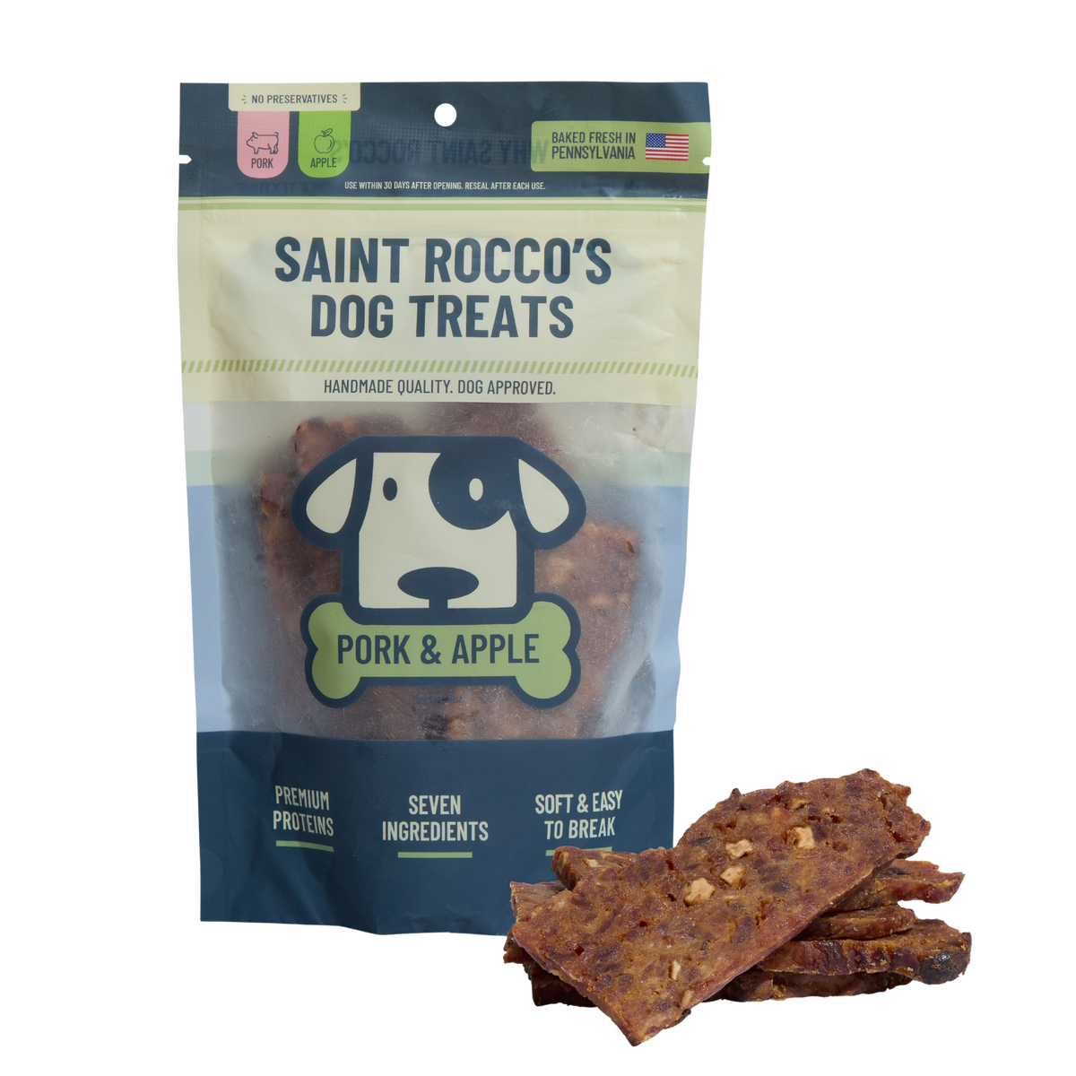 Pork and Apple Treats (8oz.) – Saint Rocco's Treats