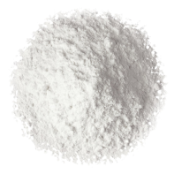 A small pile of fine white powder on a plain, light-colored surface.