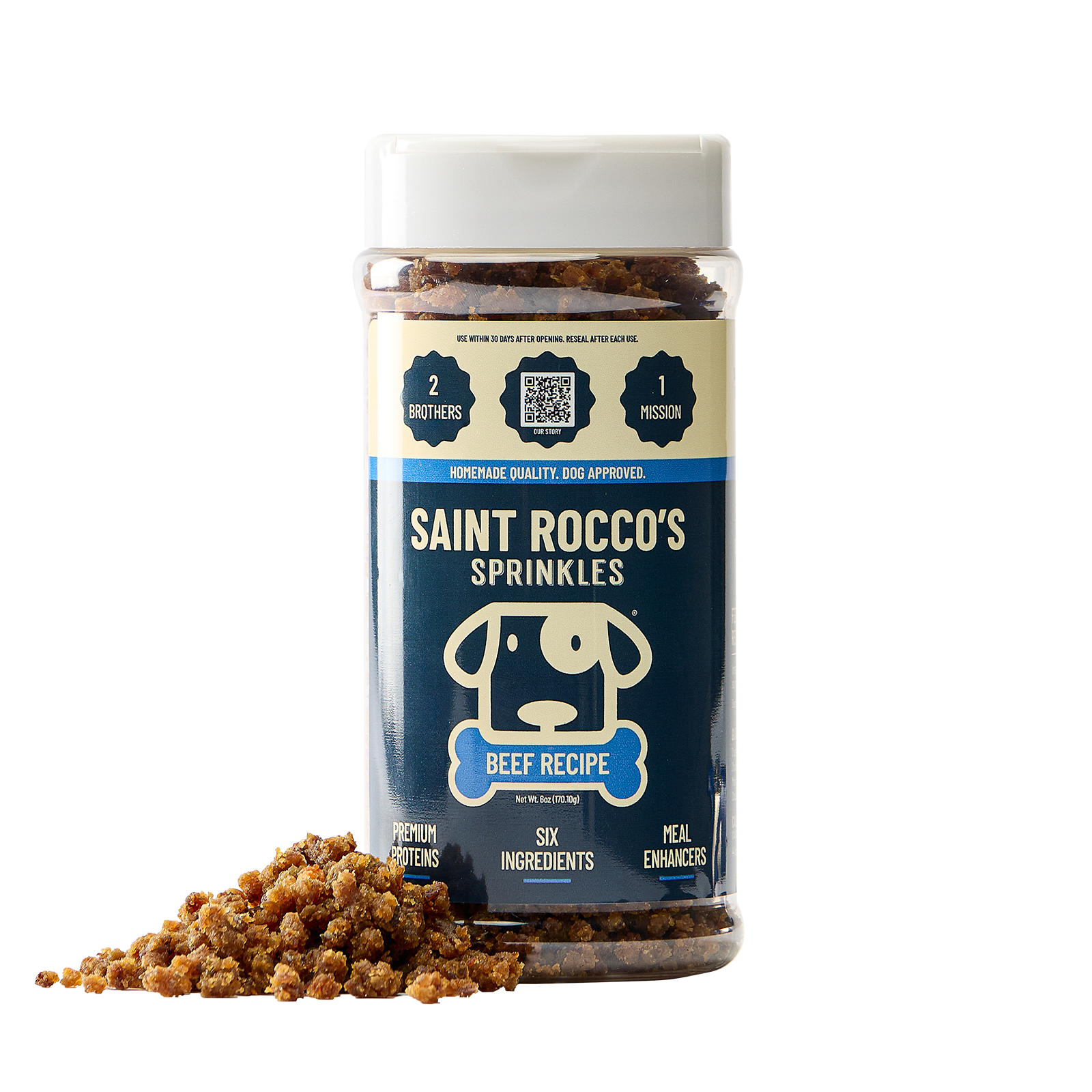 Sprinkle bottle front shot.