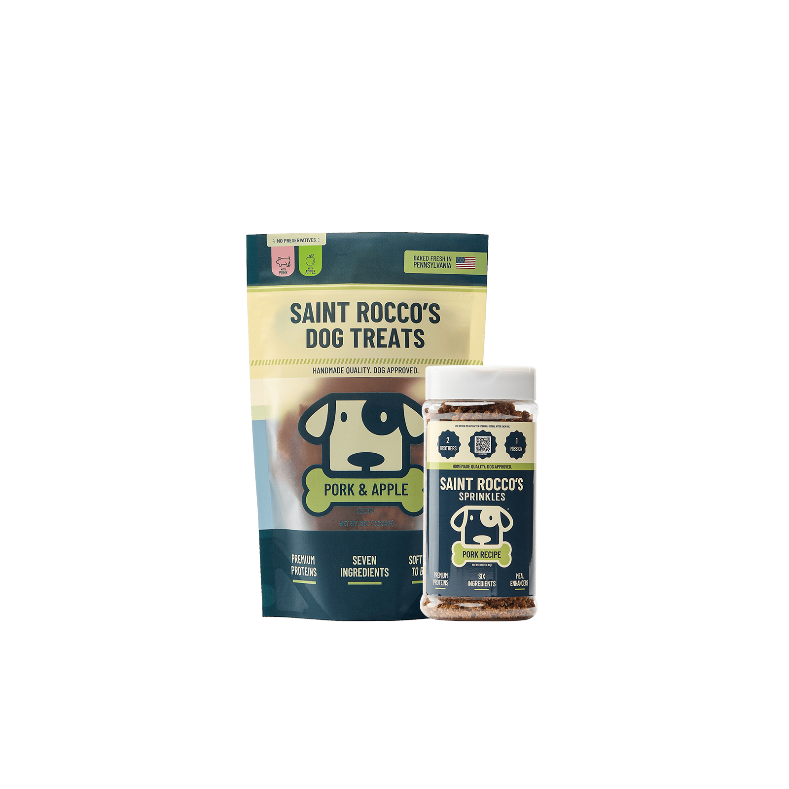 Saint Rocco's Pork and Apple paired with the Pork meal0enahncer in a bundle.