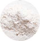 Close-up of a white powdery substance on a white background
