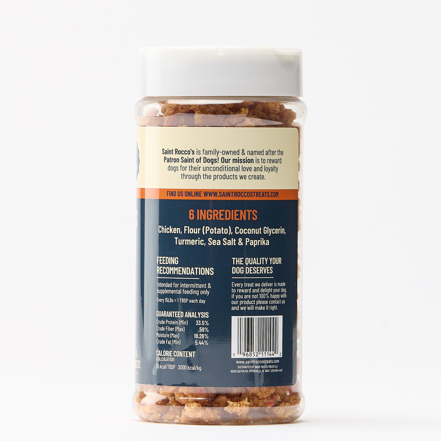 Chicken sprinkle bottle back shot.