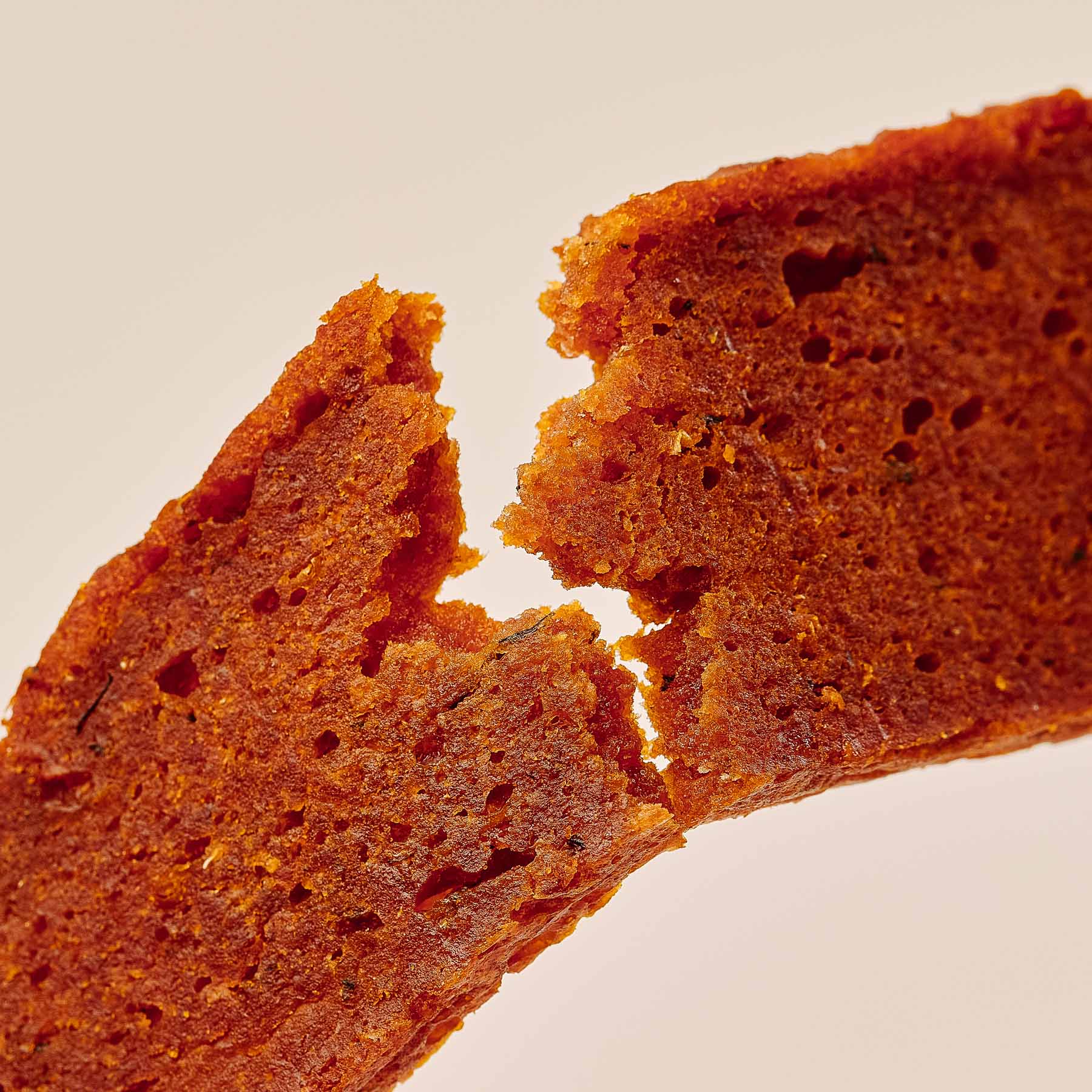 Easy to break shot of alaskan salmon treat.