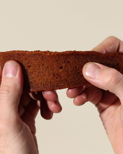 Soft and crumb-free shot of alaskan salmon treat.